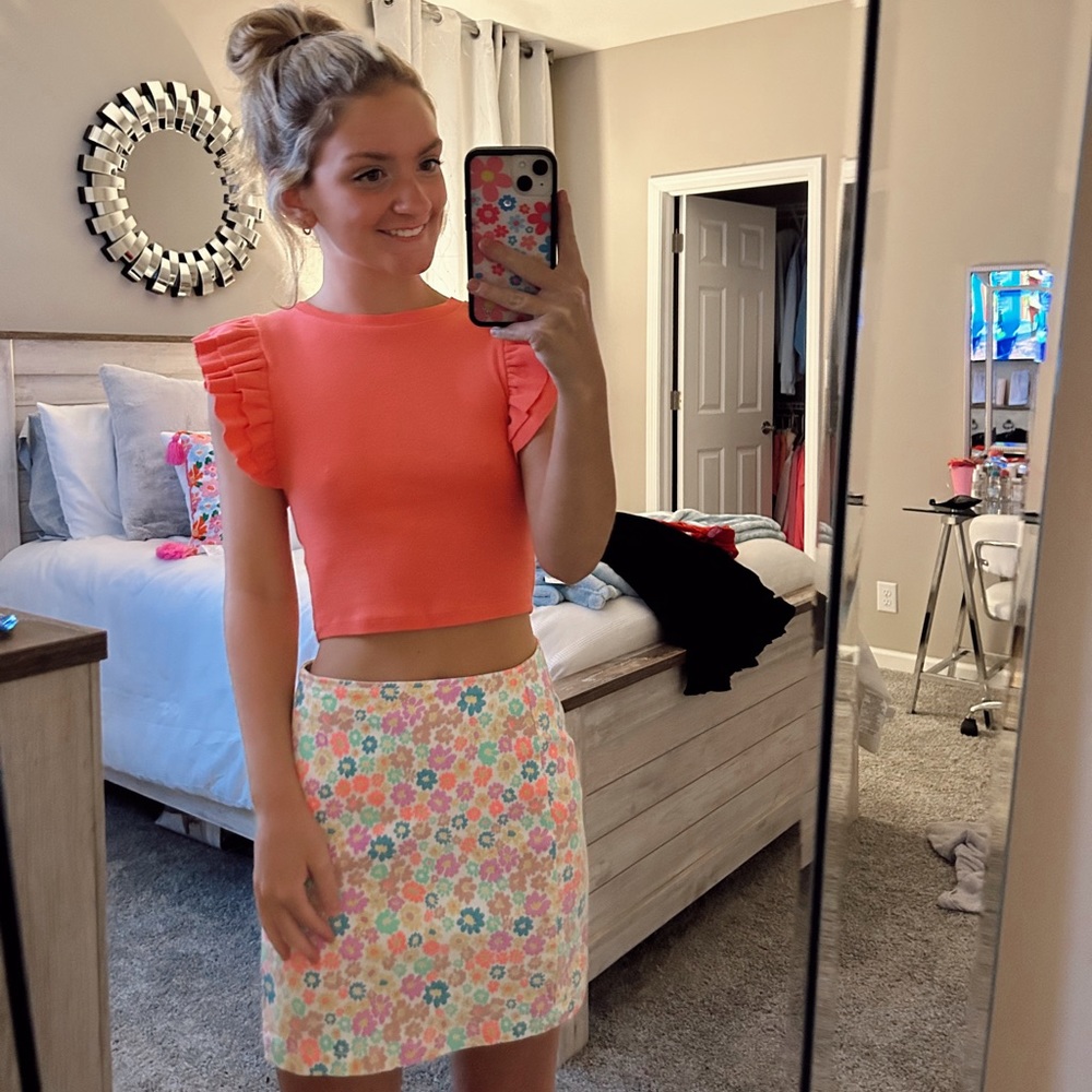 floral skirt